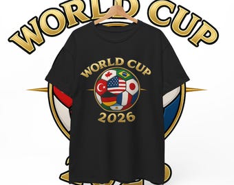 限定版サッカーファンTシャツ｜プレミアム国旗フットボールTシャツ｜2026年ワールドカップ記念ギフト｜大人用ユニセックスサッカーTシャツ｜2026年フットボールギフト