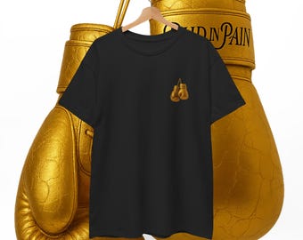 Gold Boxing Gloves Shirt | PAID IN PAIN Tee | Boxing Gym Shirt | Boxing Motivation Top | Luxury Boxing Gift | Training Apparel