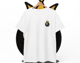 Crowned 8 Ball T-Shirt | Pool Player Snooker - Billiards Gift | Lucky Eight Ball Shirt | 8 Ball