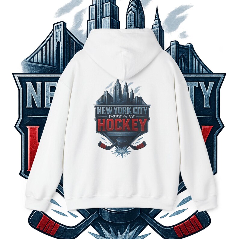 NYC Hockey Hoodie | New York Hockey-Sweatshirt | Ice City Hockey Geschenk | Urbane Sportbekleidung Bild 3