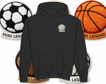 Mini Legend Kids Volleyball Hoodie | Youth Volleyball Sweatshirt | Unisex Pullover Hoodie | Kids Volleyball Gift | Youth Volleyball Apparel
