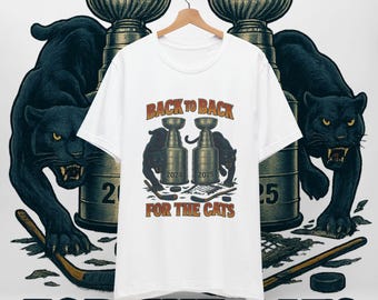 Rücken an Rücken Champs Shirt | Florida Hockey T-Shirt | Für das Katzen Cup Winners T-Shirt | 2024 2025 Cup Fan Geschenk