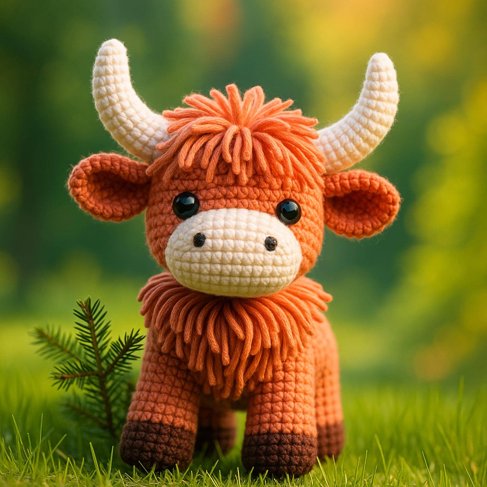 Highland Kuh Häkelanleitung PDF - Süßes Amigurumi Baby Bulle Plushie DIY Anleitung, Bauernhof Tier Spielzeug, Anfänger freundlicher digitaler Download