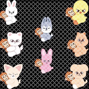 08 Pack Straykids Skzoo x Punch-Kun Collab Vector + PNG