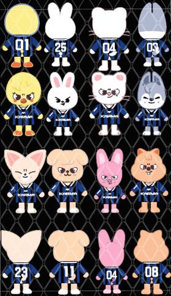 Straykids Skzoo Karma Football Club ベクター画像 16 枚セット + PNG