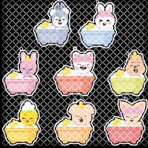 08 Pack Straykids Skzoo Japan Bathtub Vector + PNG