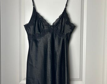 Linea donetela slip dress polka dot satin and lace size l