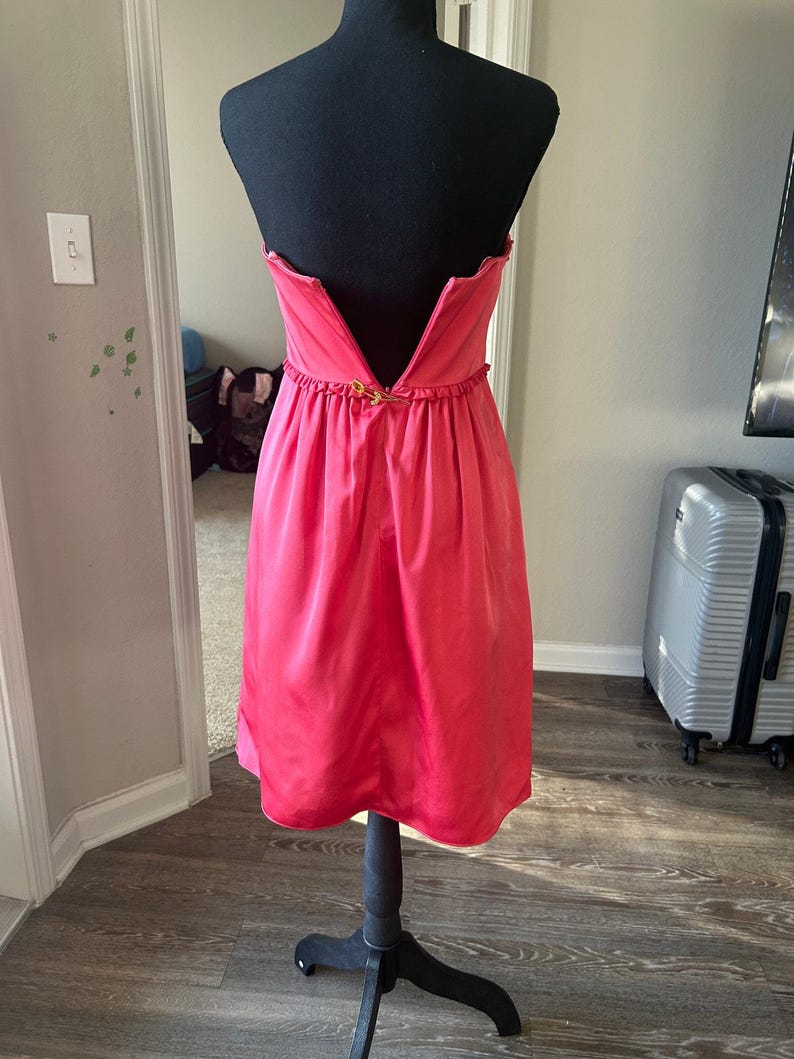 Bcbg maxaria babydoll dress sleeveless satin mini dress Bridgerton vibes image 3