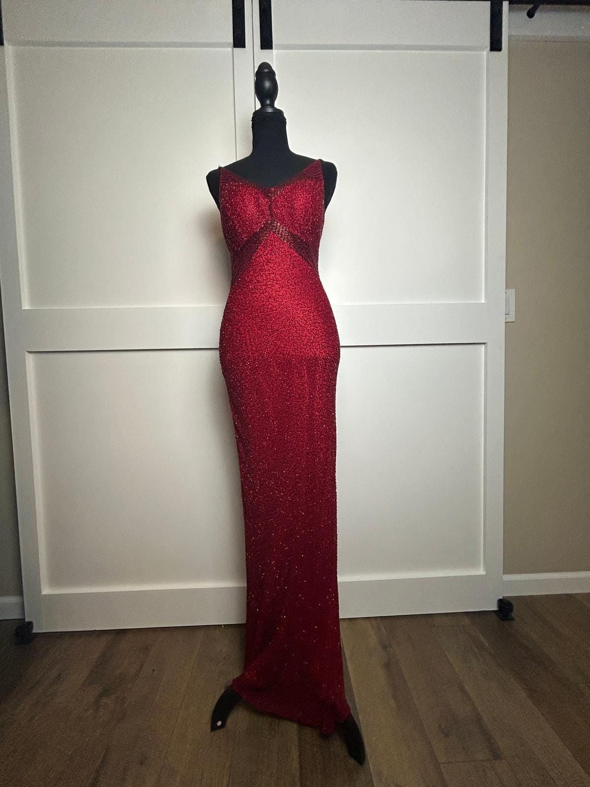 fitted lace wedding dress SCALA BRAIDED DRESS RED – W I N O N A