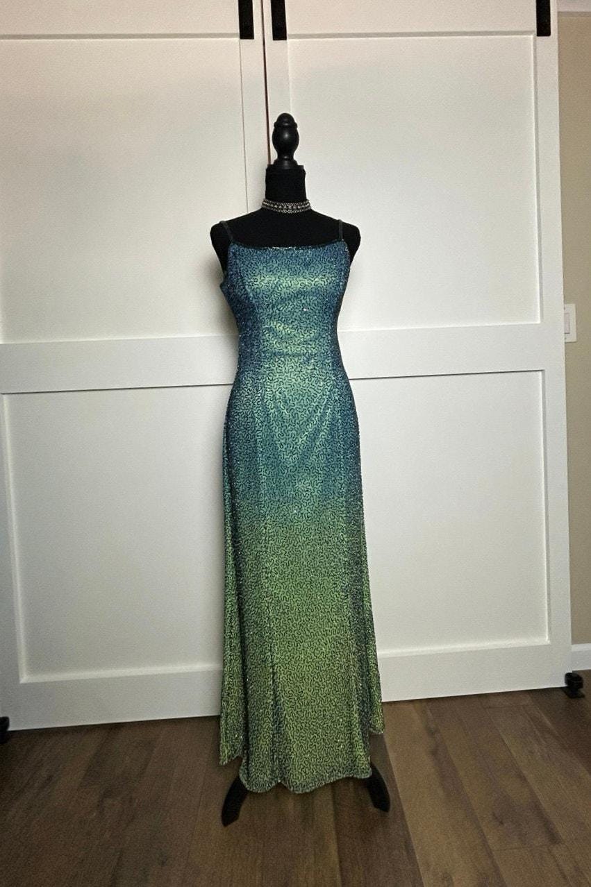 Blue Green Ombre Dress - Etsy
