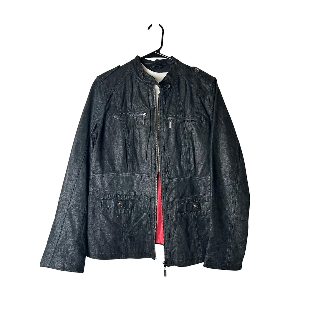 Swiggy Rider Jacket Design Twiggy London Worn in Leather Look Moto Jacket With Union Jack Lining ...