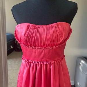 Bcbg maxaria babydoll dress sleeveless satin mini dress Bridgerton vibes image 2