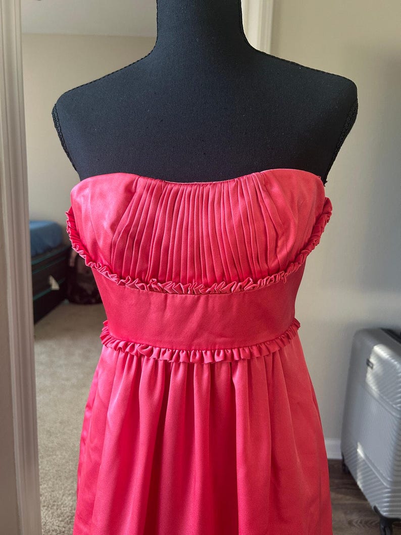 Bcbg maxaria babydoll dress sleeveless satin mini dress Bridgerton vibes image 2
