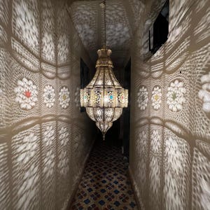 Moroccan pendant light, Brass lamp , Ceiling Light, Moroccan pendant fixtures , Hanging Lamp , Lampshades Lighting New Home Decor Lighting .