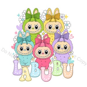 Labubu PNG Clipart Bundle, Labubu Png, Kawaii Monsters Cliparts, Labubu Design, Labubu Character Designs, Labubu Sublimation, labubu monster