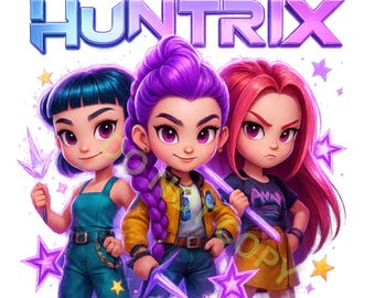 KPOP Demon Hunters Digital Picture to PRINT for Backdrop/ Banner