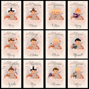 Astro • Póster de nacimiento personalizado por signo del zodíaco