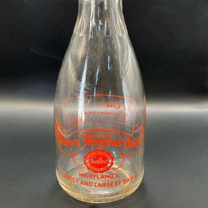 Vintage Western Maryland Dairy Quart Sized Milk Bottle