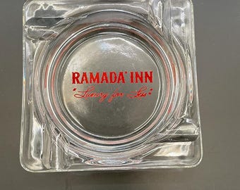 Vintage Ramada Inn Glass Ashtray