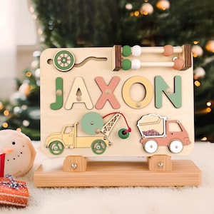 Wooden Name Puzzle Montessori Baby Toy, Personalized Custom Name Puzzle for Toddler, Unique First Birthday & Easter Gift