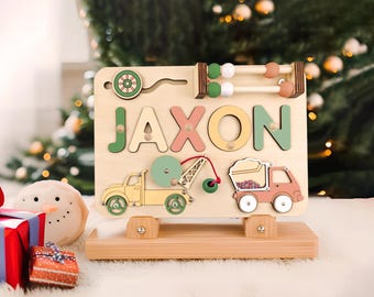 Wooden Name Puzzle Montessori Baby Toy, Personalized Custom Name Puzzle for Toddler, Unique First Birthday & Easter Gift