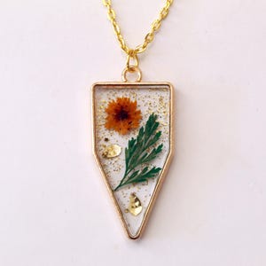 Real Flower resin handmade necklace