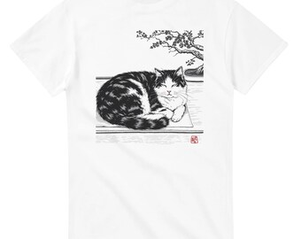 Camiseta de gato descansando