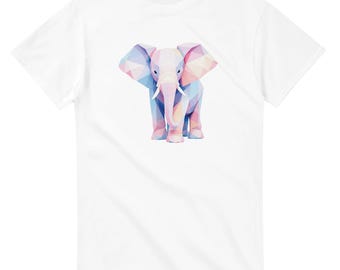 Maglietta con elefante geometrico