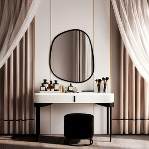 Asymmetrical Wall Mirror - Elegant Home Decor Mirror - Irregular Design Mirror - A Statement Piece for Any Decor - Bathroom Large Mirror