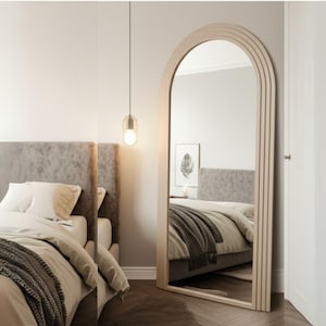 Custum Size Scandinavian Full Length Mirror - Scandinavian Arched Giant Full-Length Mirror - Large Floor Mirror - Giant Hallway Floor Mirror