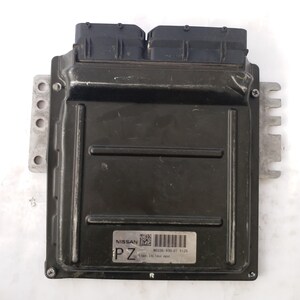 May include: A black electronic control unit (ECU) with two black connectors on top. The ECU has a silver mounting bracket and a label with the Nissan logo and the letters "PZ".