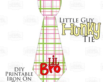 Strawberry Shortcake Lil Brother Tie Printable DIY Iron On Tie Decal, baby boys, toddler boys, printable tie for bodysuits and tshirts