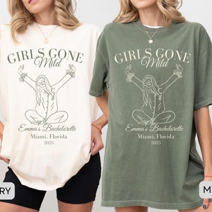 Girls Gone Mild Bachelorette Shirt Comfort Colors | Custom Name City Year, Fun Bridal Party Tee, Bridesmaid Gift Idea, Birthday Weekend Trip