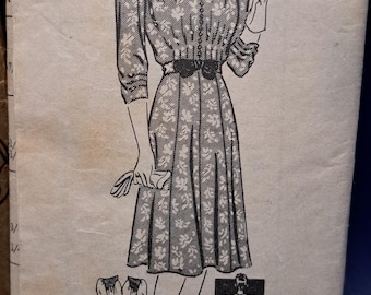 Marian Martin Dress Pattern Vintage 1940's
