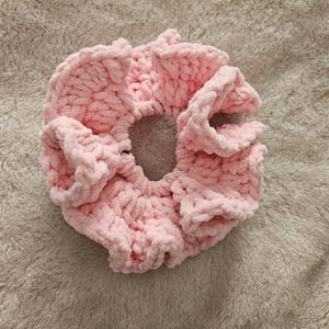 Large Crochet Scrunchie | Handmade Yarn Hair Tie | Soft Stretchy Hair Accessory | Gift for Girls & Women