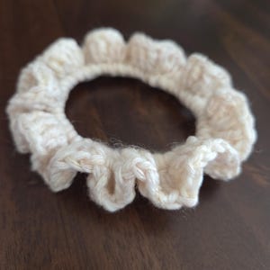 Crochet Scrunchie | Handmade Yarn Hair Tie | Soft Stretchy Hair Accessory | Gift for Girls & Women