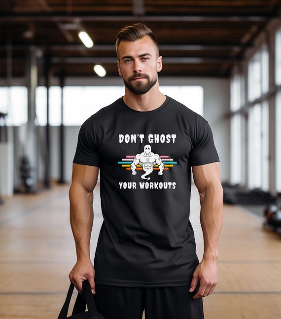 Camiseta Buff Ghost, camiseta engraçada de academia de Halloween