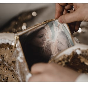Personalized Sequin Photo Purse: Mother of the Bride/Groom Gift