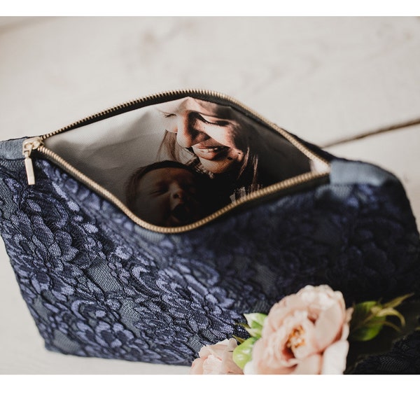 Sac à main bleu marine, cadeau pour la mère de la mariée, cadeau pour la mère du marié