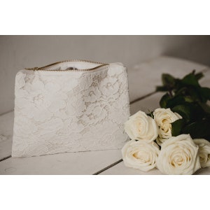 Ivory photo lining bag Gift for Mom Keepsake wedding gift image 3