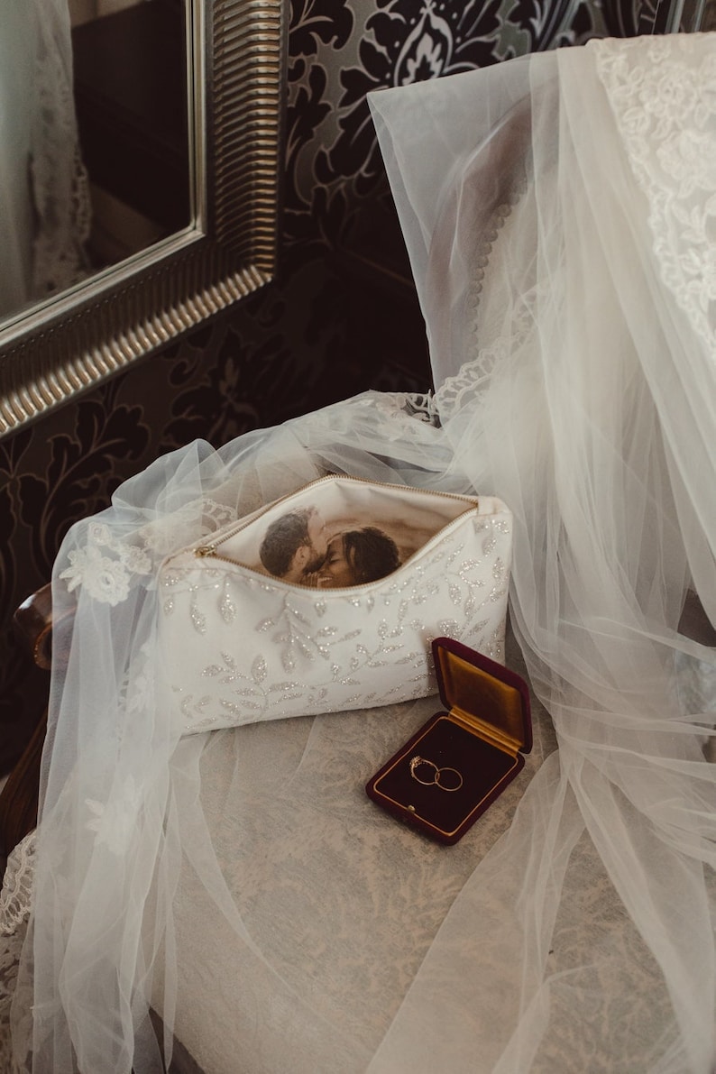 Sac à main mariée pochette dentelle