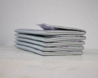 Set van eenvoudige zilveren klauwen | Zilveren bruidsmeisjes portemonnees | Zilveren bruidsmeisjes bruiloft klauwen