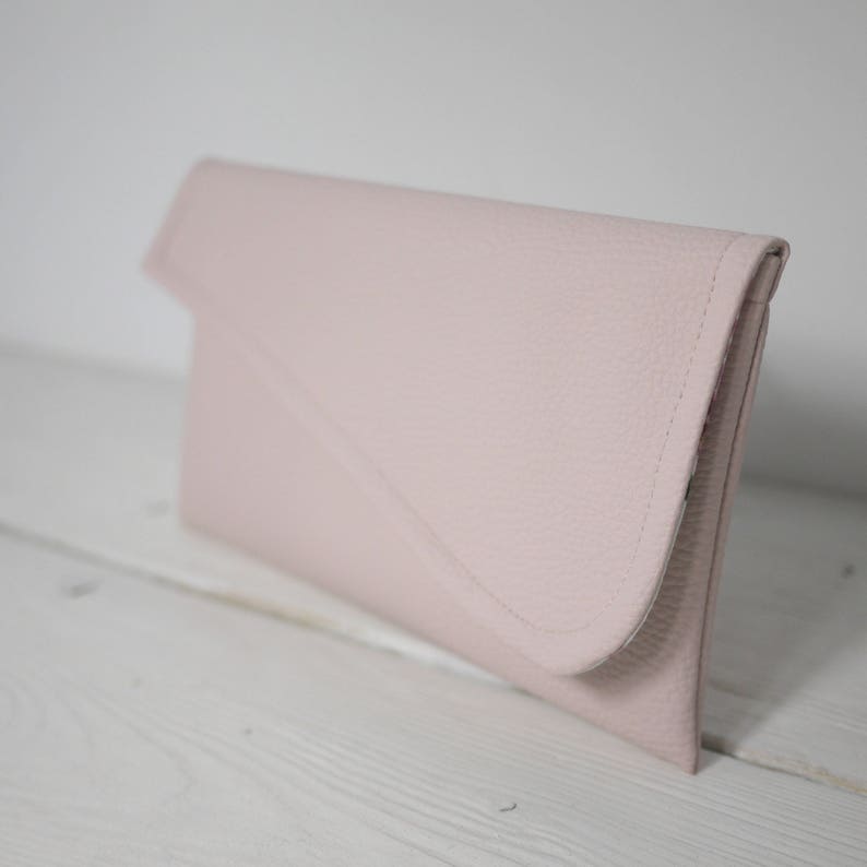Set of simple pastel pink bridesmaid clutches simple pastel Etsy