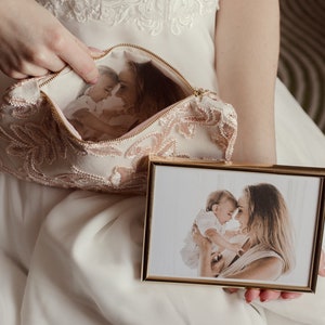 Borsa con fodera fotografica / Regalo ricordo per la mamma / Regalo personalizzato per lei
