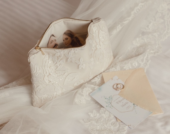 Bridal Clutch Purse Ivory Bridal Purse White Wedding Day Purse