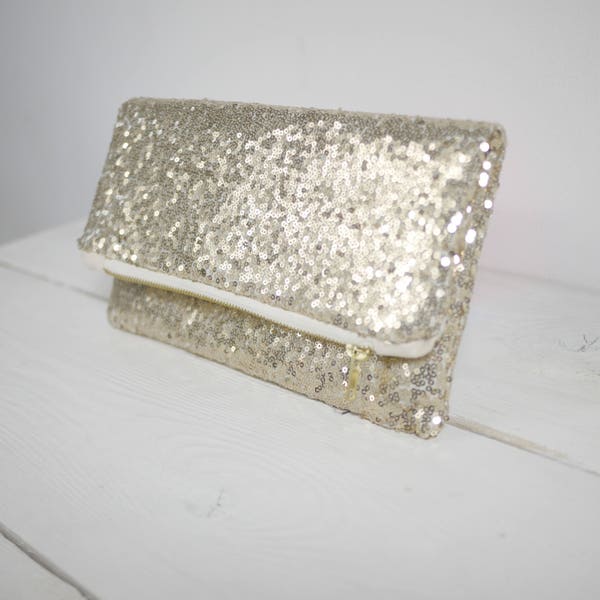 Gold sequin clutch | Gold Purse | Gold Wedding Purse | Gold Bridal Clutch | Gold Bridesmaid Purse