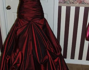 Custom made as ordered - taffeta gown