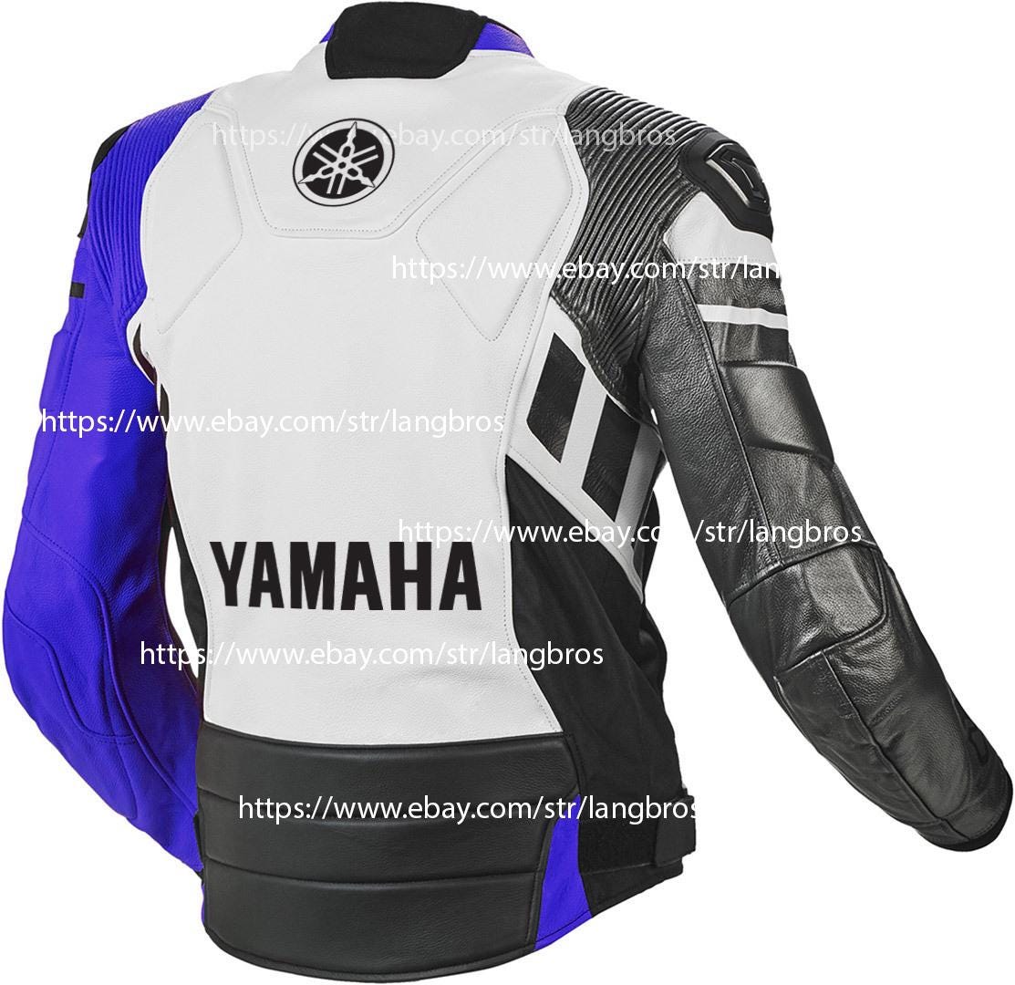 Yamaha Motorcycle Leather Jacket Padded Motorbike Leather Jacket