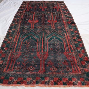 Afghan Antique Rug, 4x8 Handmade Wool Rug, Geometric Design Rug, Turkmen Tribal Rug, Turkish Oriental Rug, Collector Piece Rug, Bedroom Rugs