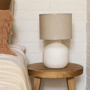 Handmade Table Lamp: Modern Art Deco Ceramic wabi-sabi boho Desk Light